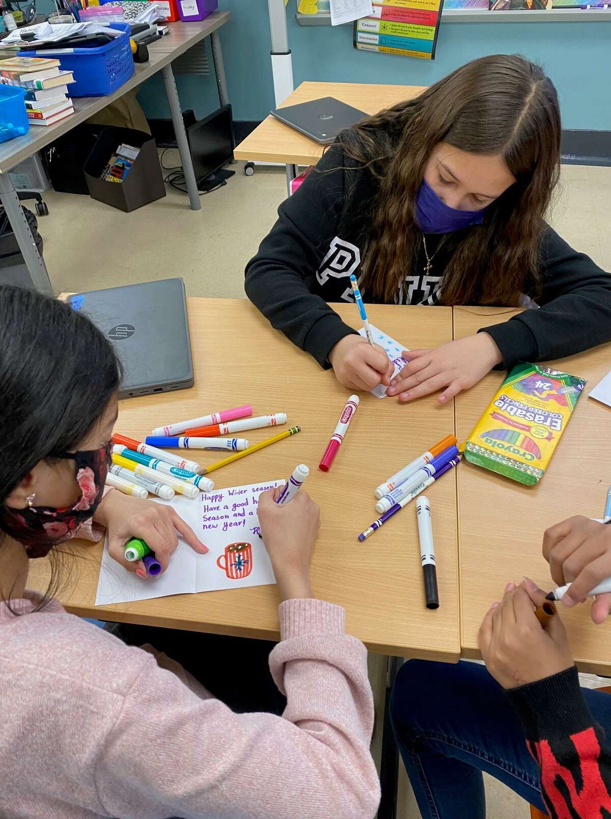 In Photos: Strawberry Hill School students create gifts for Stamford seniors