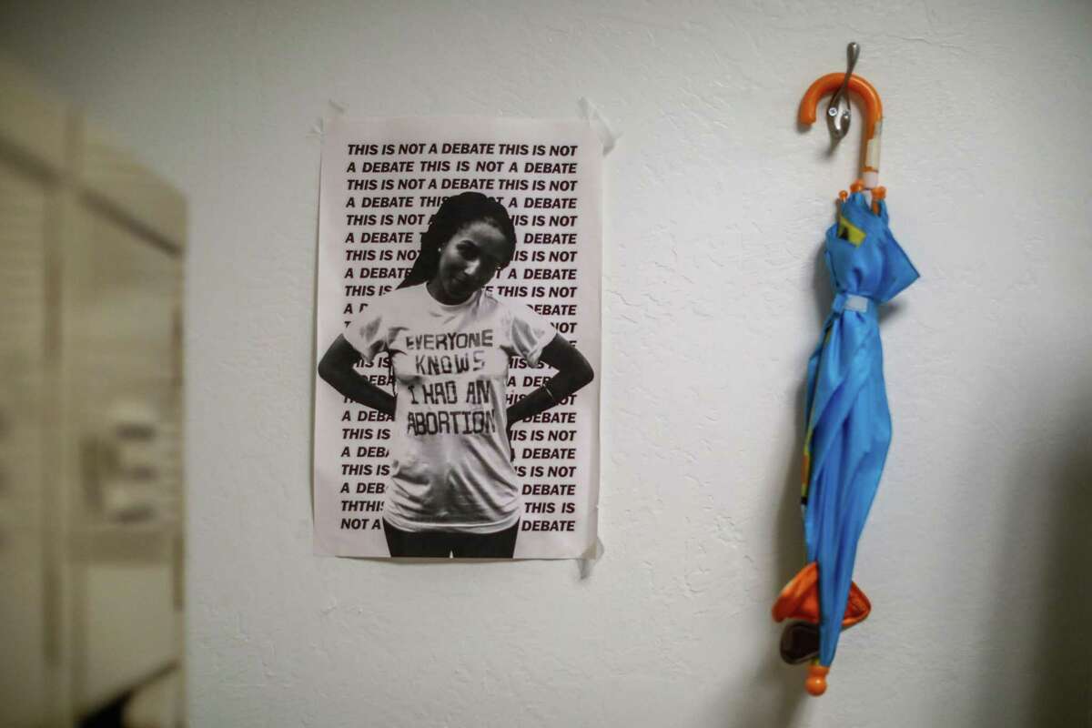 A poster on the wall of the locker room at the Trust Women clinic in Oklahoma City, one of the few clinics in Oklahoma to perform abortions.