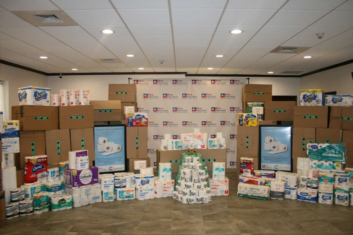   On Dec. 9 First New York and Catholic Charities Tri-County Services loaded up the 11,520 rolls of toilet paper that were donated. Every year First New York kicks off their Annual Share a Roll campaign in November. Thanks to the donations received from their members, employees, business partners and community they have achieved the largest donation yet.  