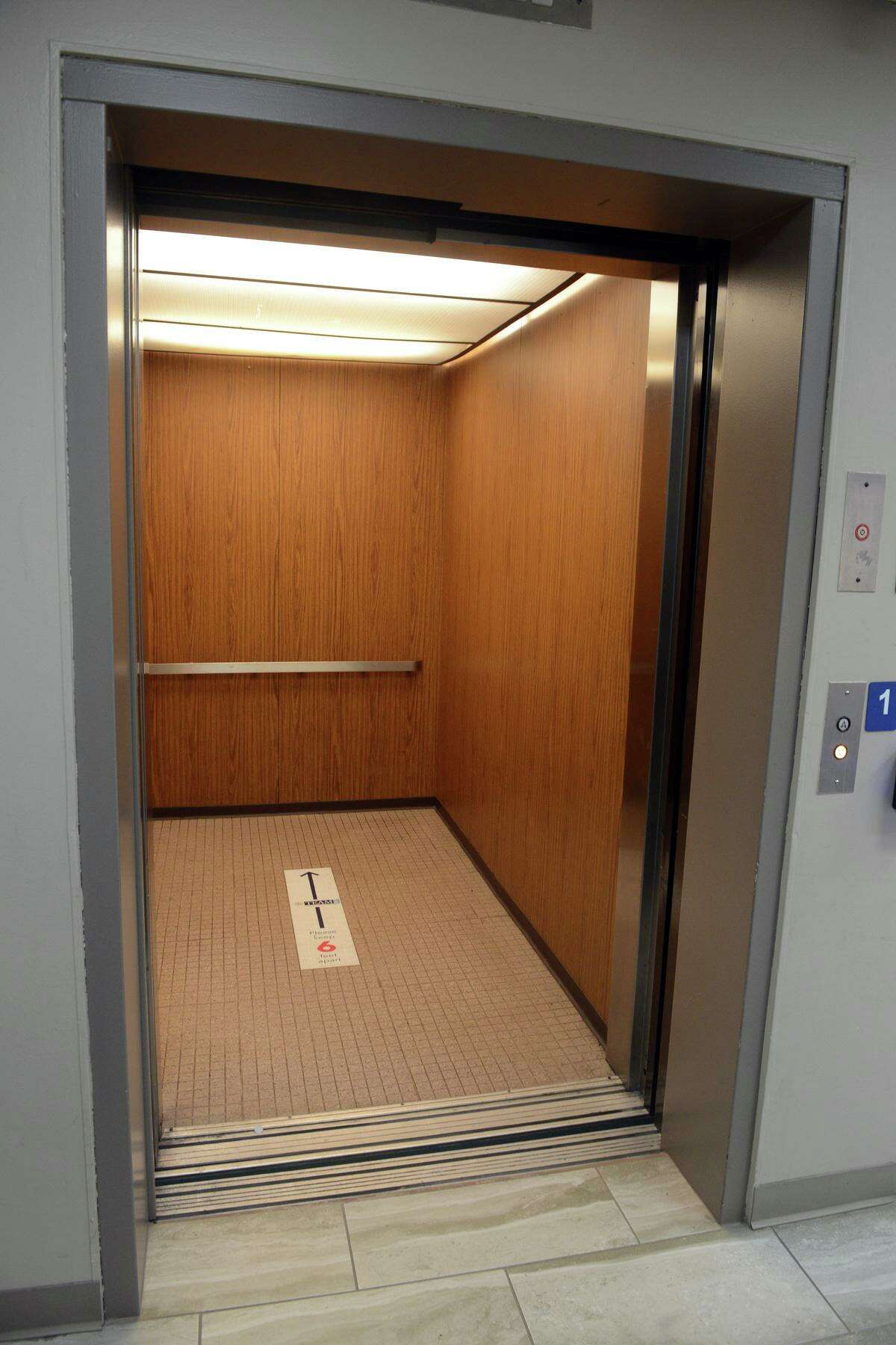 The aging elevator at TEAM, Inc., in Derby, Conn. Dec. 16, 2021.