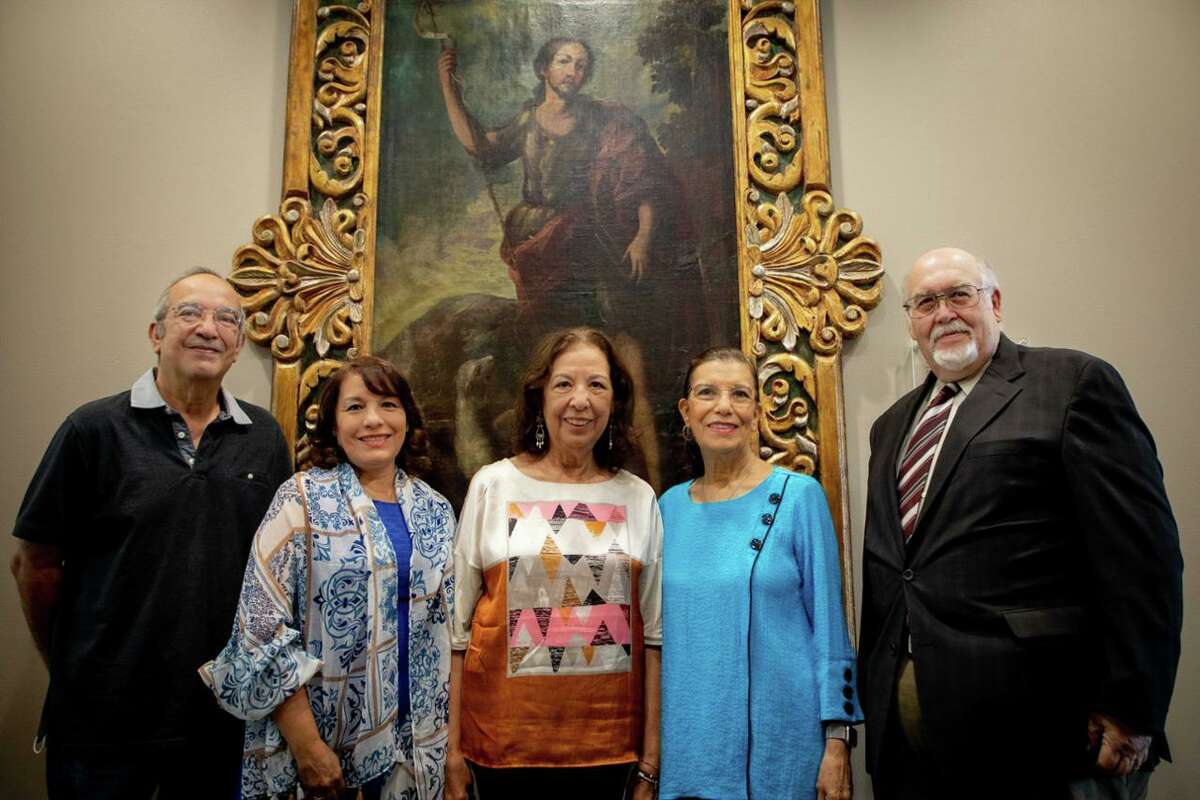Family members join to celebrate the creation of the Virginia Ramón Becerra and Florentino Cantú Vargas Endowed Scholarship. Left to right are Julio C. Cantú, retired Martin High School educator; Geraldina Arredondo, director of the Dennis D. Cantú Early College High School; Dr. Norma E. Cantú, Norine R. and T. Frank Murchison Distinguished Professor of the Humanities at Trinity University; Dr. Elsa C. Ruiz, mathematics educator, University of Texas-San Antonio and Dr. Pablo Arenaz, TAMIU president.