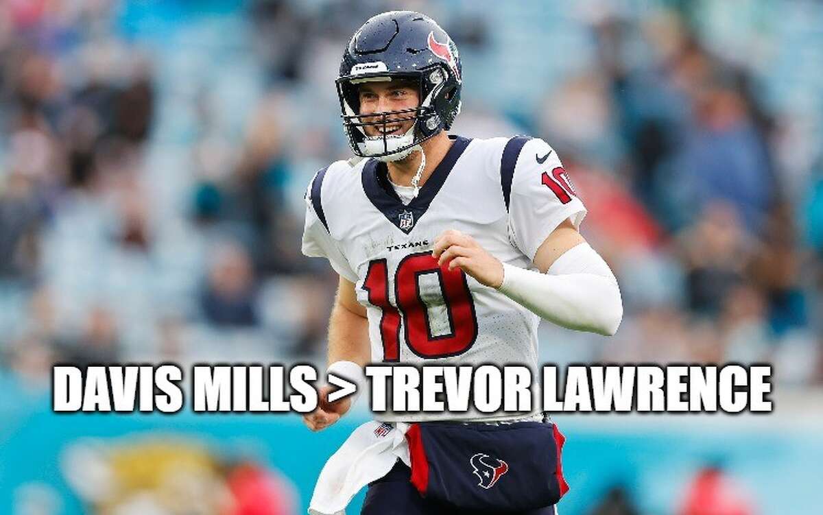 Davis Mills was a third-round pick. Trevor Lawrence was the No. 1 overall pick. We know which one looked better Sunday.