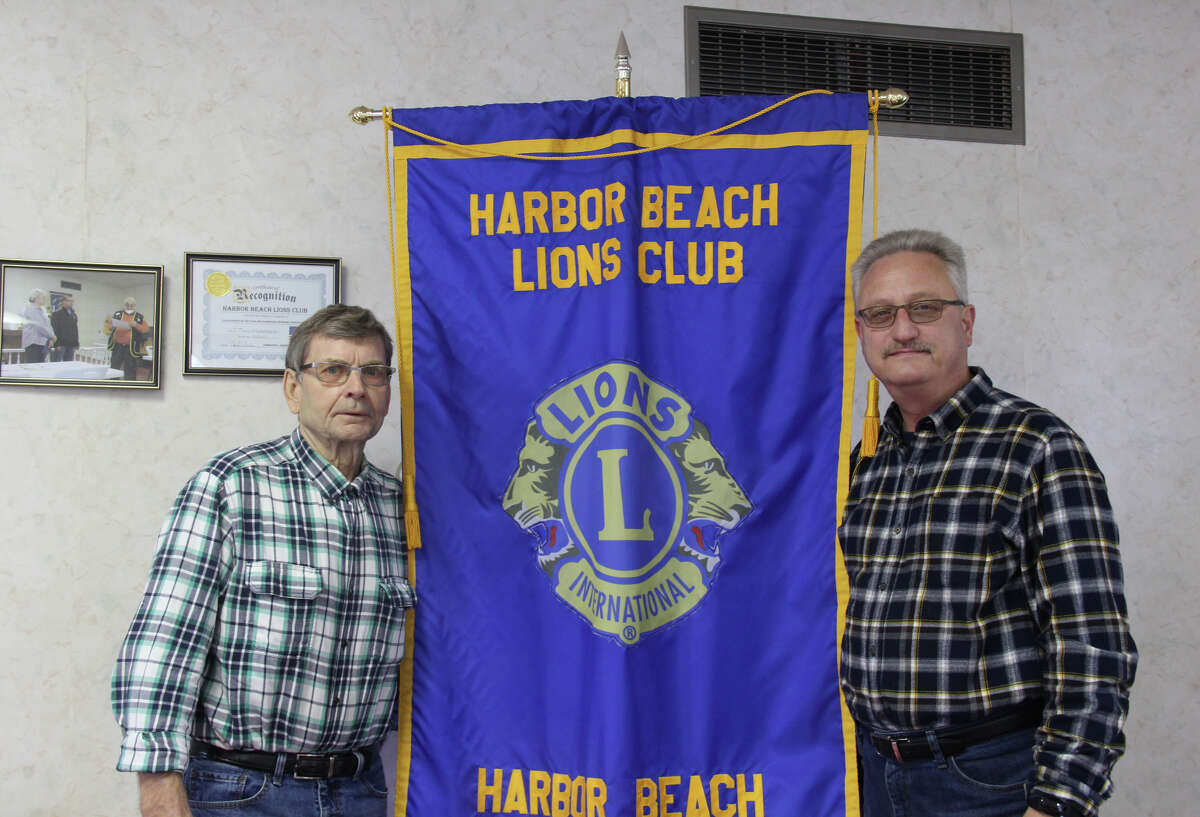 Bob Swartz, left, and Tim Kerry, right, have both been president of the Harbor Beach Lions Club on more than one occasion. The Lions Club's main duties are helping people with vision and hearing issues.
