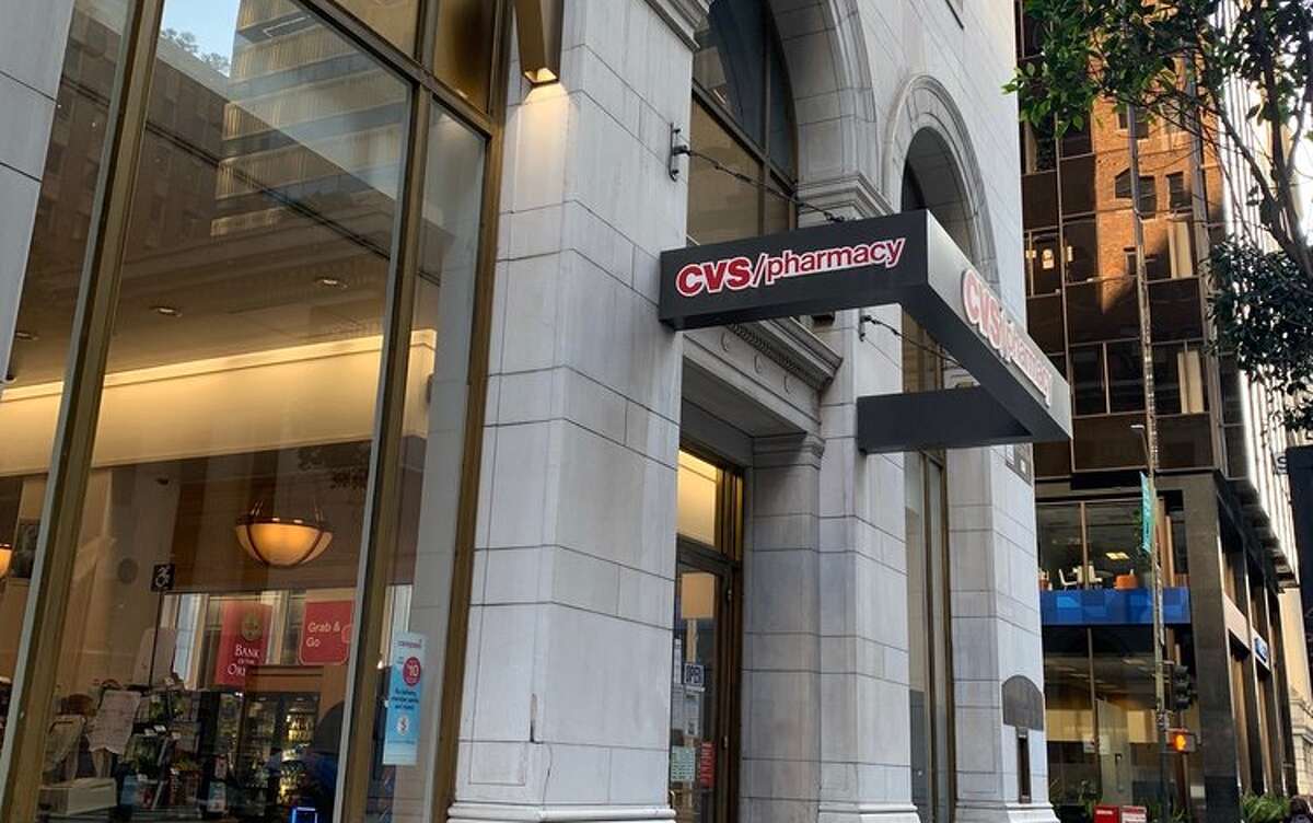 The CVS location at 351 California St. is among the ones to close next month.