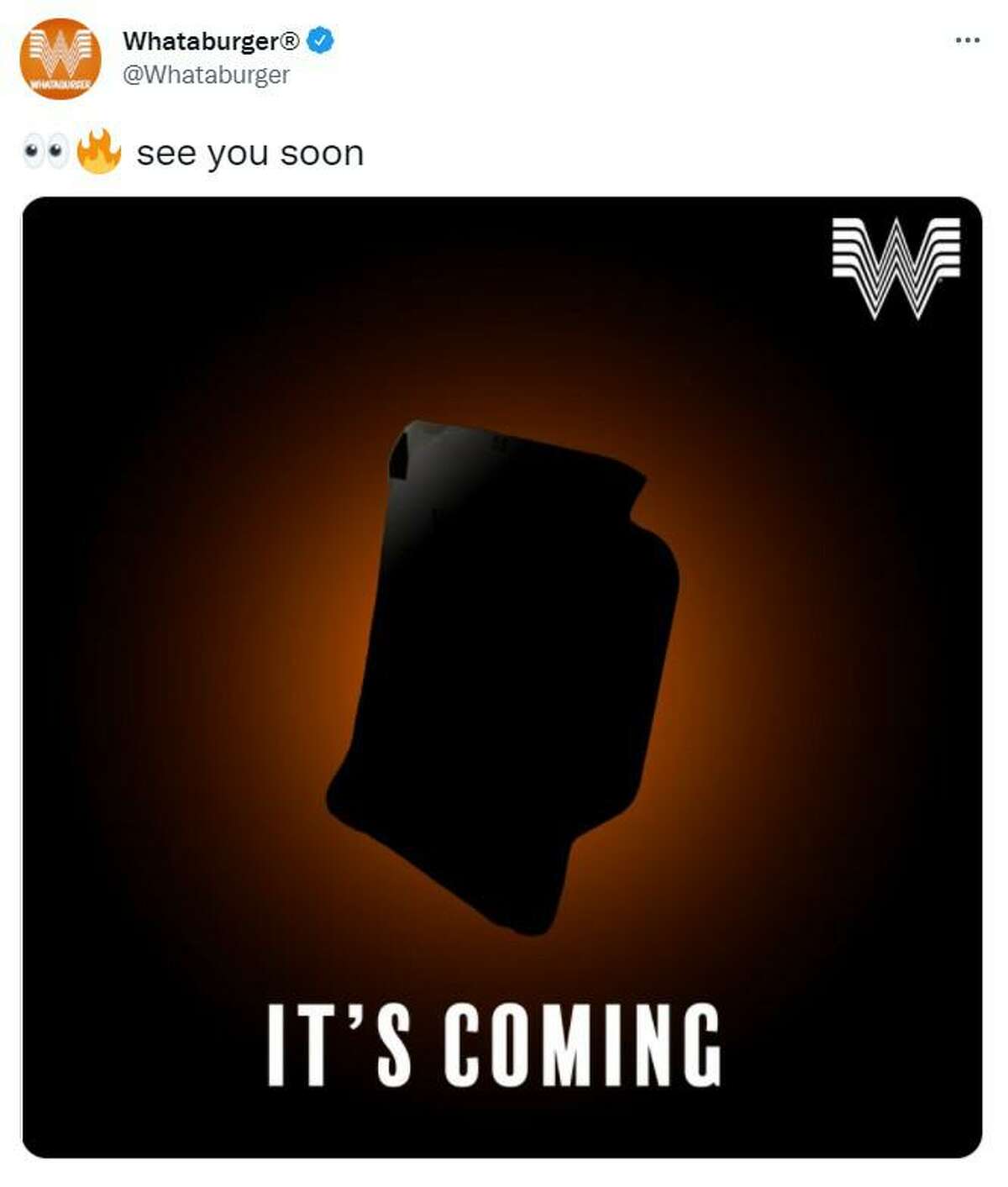 Whataburger posted a cryptic photo on social media, saying something new is coming soon.
