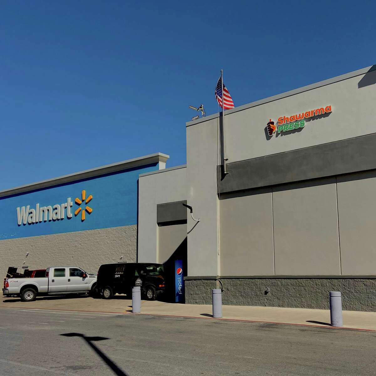 Shawarma Press opened its first location within Walmart stores in San Antonio. Additional locations at Walmart stores planned throughout the state include Arlington, Plano, Georgetown, Frisco, and Mansfield.