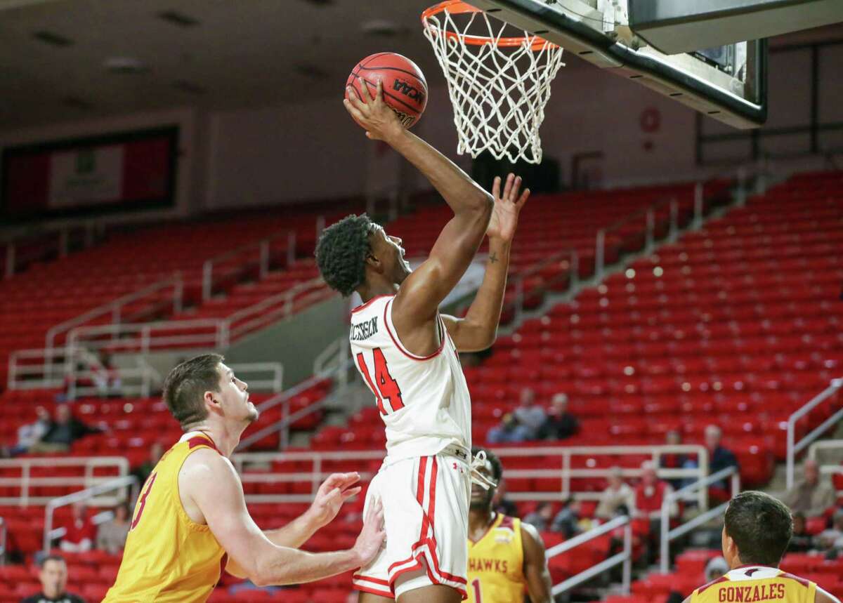 Lamar forward Corey Nickerson puts up a shot during the Cardinals' loss on Monday night at the Montagne Center.