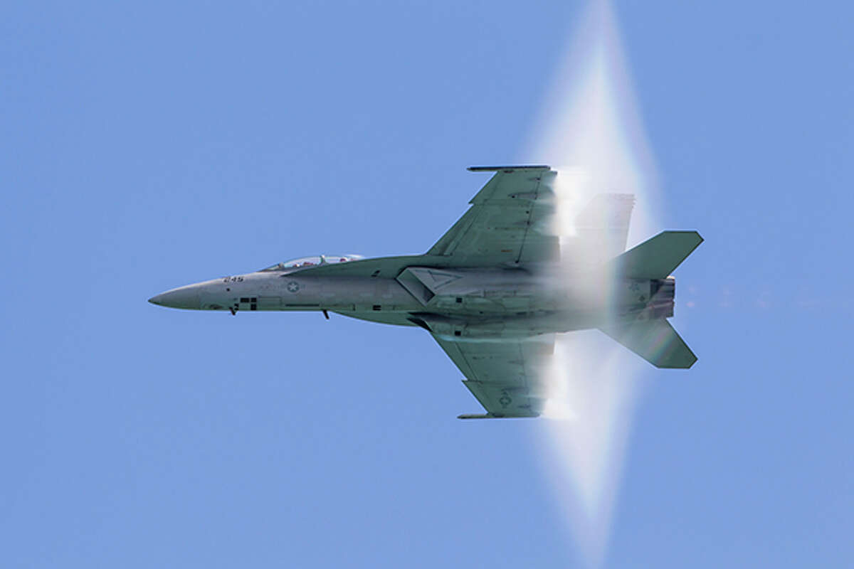 The loud noise heard Tuesday morning over west-central Illinois was the result of a fighter jet breaking the sound barrier. 