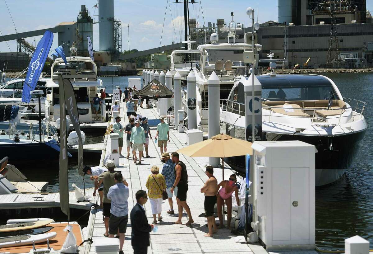 The inaugural Steelpointe Luxury & Charter invitation only boat show winds up a three day engagement at Bridgeport Harbor Marina in Bridgeport, Conn. on Sunday, June 21, 2020.