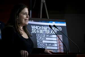 Republican Conference Chair Elise Stefanik speaks at a news conference on Capitol Hill on Nov. 2, 2021, in Washington, D.C.