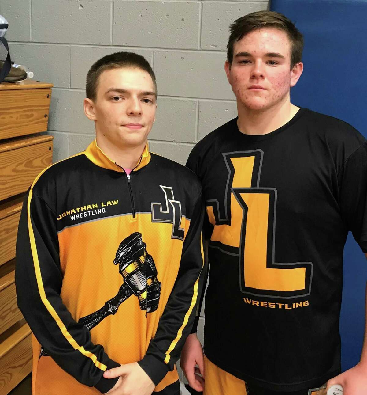 Dylan Benedetti and Kian McEnerney captain the Law wrestling team.