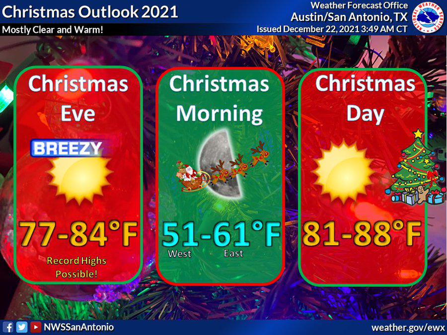 Santa should pack his shorts because San Antonio will see near-record heat for Christmas - Vimarsana News