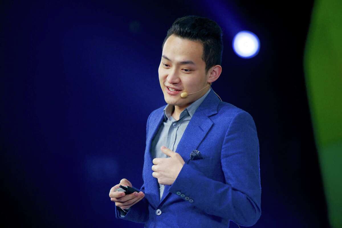 Justin Sun Yuchen, founder of Tron, speaks during Ifeng Finance Summit at China World Summit Wing on November 4, 2015 in Beijing, China. (Photo by Jiang Xin/Visual China Group via Getty Images)