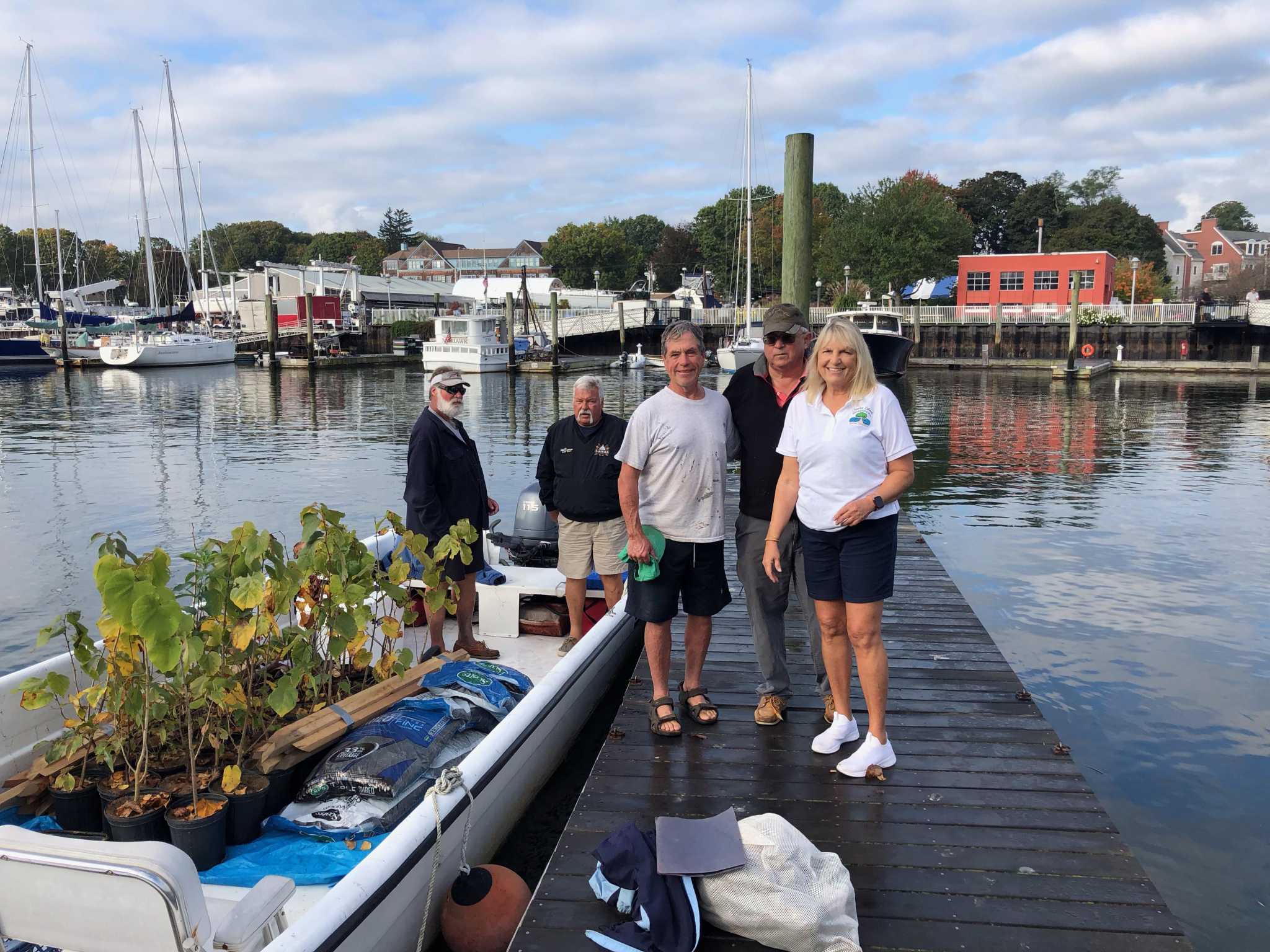 Milford team battles vines, rabbits in effort to restore Charles Island ...