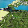A Chicago-based developer showed officials at the Village of Elberta a concept of a resort and condominium development for the west end of the village along Betsie Bay.