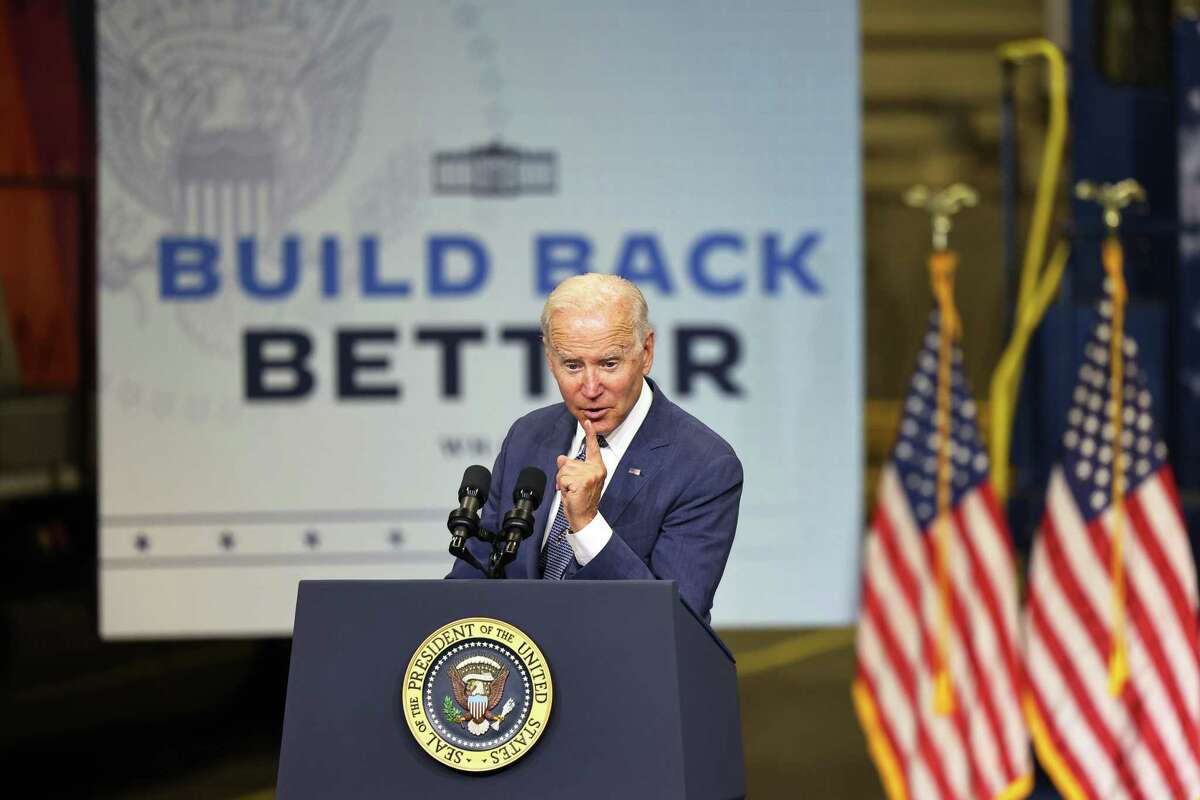 President Joe Biden promotes the Build Back Better plan in October to expand education, health care and child care.