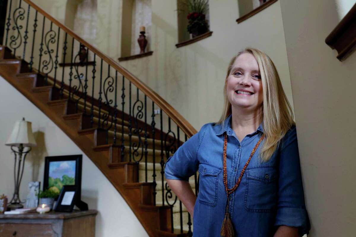 Laura Shook, author and cancer survivor, at her home Monday, Oct. 25, 2021 in Cypress, TX.