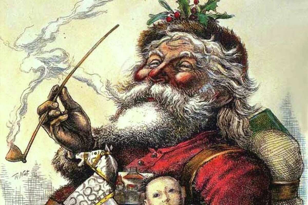Thomas Nast’s famous drawing, “Merry Old Santa Claus,” from the Jan. 1, 1881, edition of Harper’s Weekly is largely considered the basis for the modern image of Santa Claus.