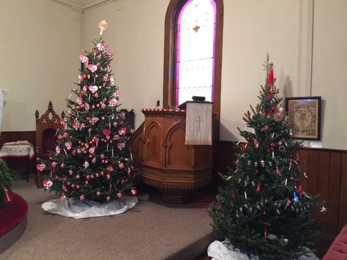 Christmas trees at the Old Kirke Museum are decorated in the old traditions from Denmark, Sweden and the Norwegians.