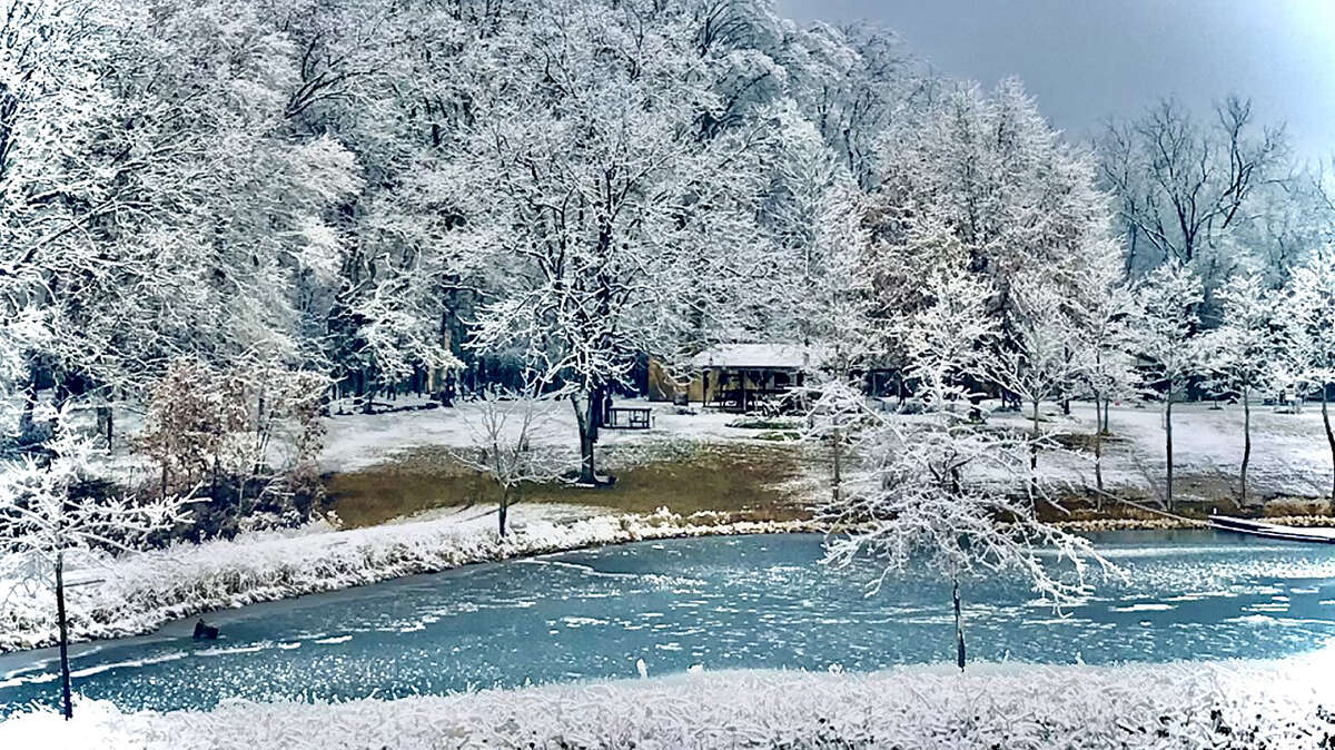 A dusting of snow in January casts a serene beauty across The Ranch near Franklin.