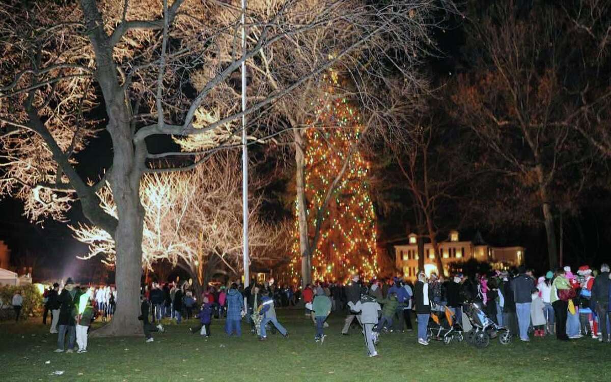 Highlights from the annual Tree Lighting Ceremony held at Town Hall Green in Fairfield in 2010. The tree was donated to Fairfield in 1921 by Annie Burr Jennings, according to a 1975 article from the Fairfield Citizen-News.