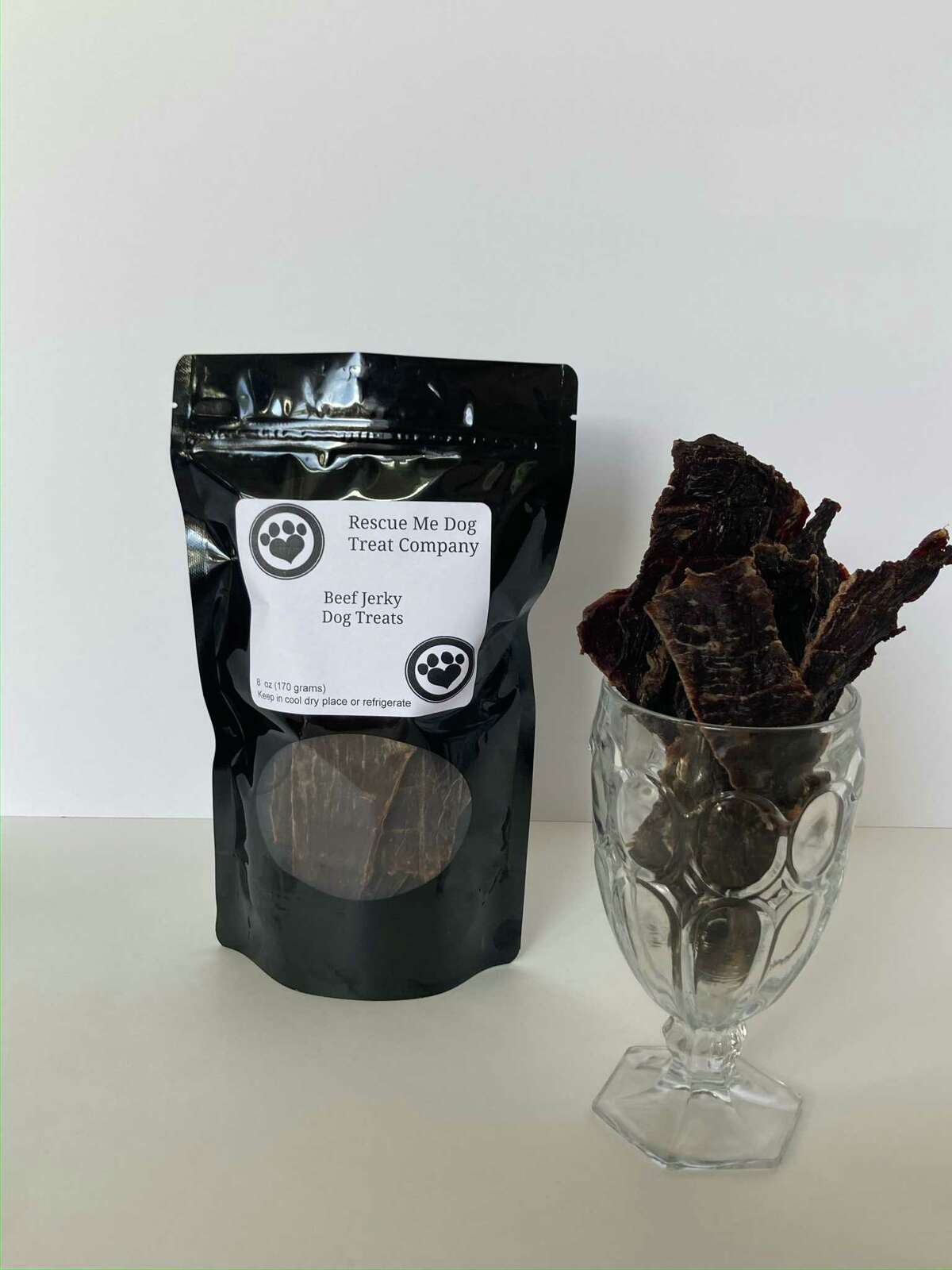 Rescue Me Dog Treat Company sells a variety of healthy pet treats including meat jerkies and cookies. The business donates half of its proceeds to pet rescues around the area.