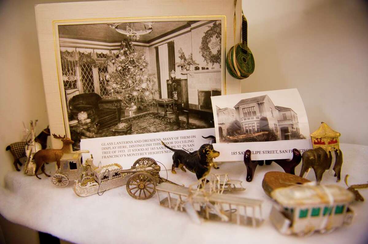 Ornaments and photos from an early San Francisco house are displayed in 2009.