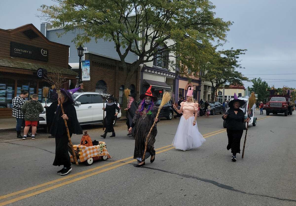 Witches march in the Fall Festival during Frankfort's weekend of Benzie County Fall Festival in 2022. 