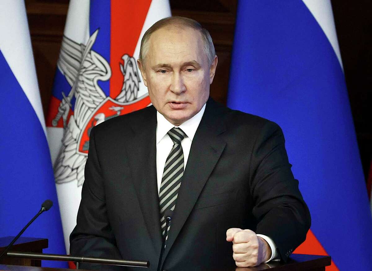 Russian President Vladimir Putin. Tensions on the Russian-Ukrainian border coul affect oil prices this week.