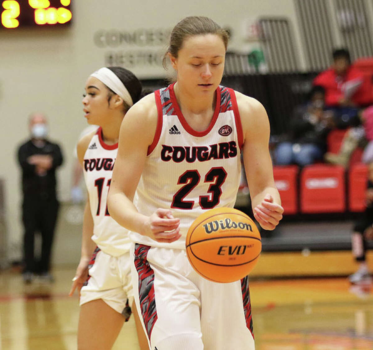 SIUE's Allie Troeckler, a Civic Memorial High school grad, scored her 1,000th career point on a free throw in the final minute of her team's 62-58 New Year's Day victory over UT Martin in Martin, Tenn.