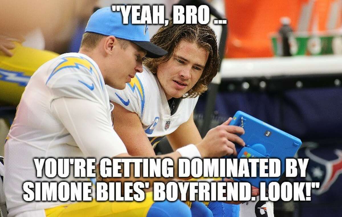 Memes celebrate the Texans' upset of the Chargers