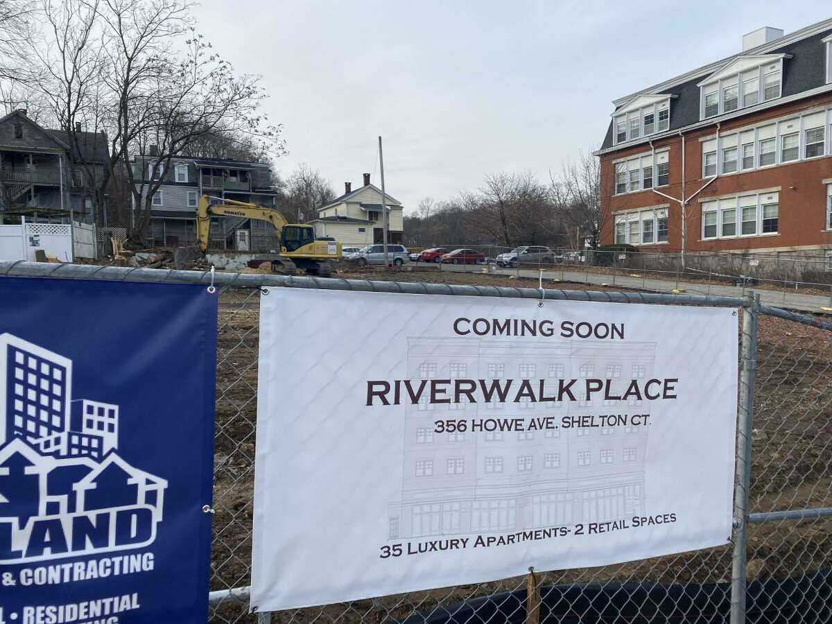 Work will soon begin on Riverwalk Place, a multi-story structure that will have first floor retail and 35 apartments on the upper floors. The building will sit in what is now vacant space at 356 Howe Ave. in Shelton.