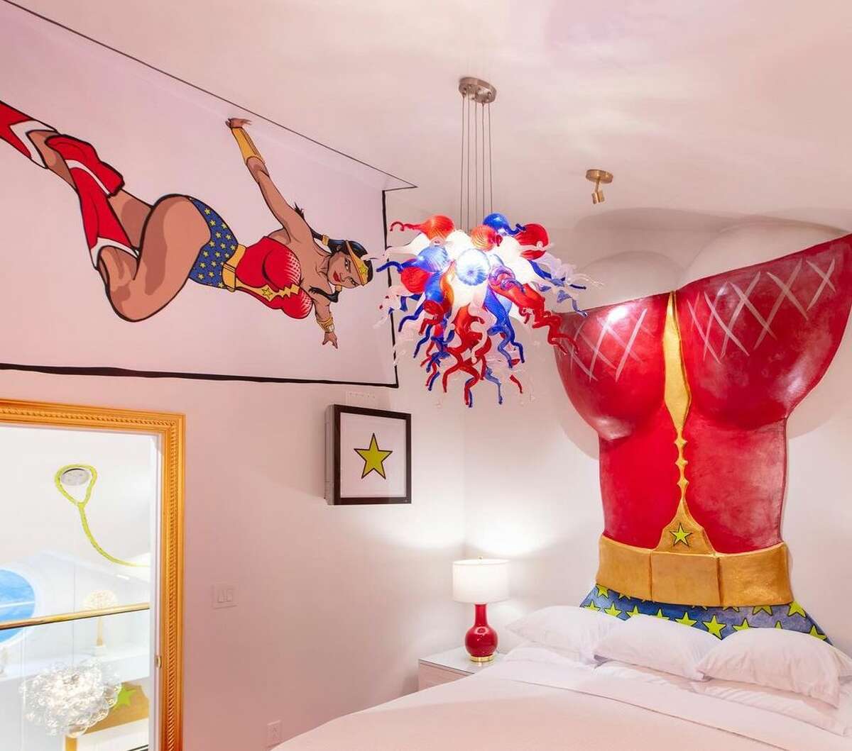 A superhero-themed cottage at the Roxbury at Stratton Falls. 