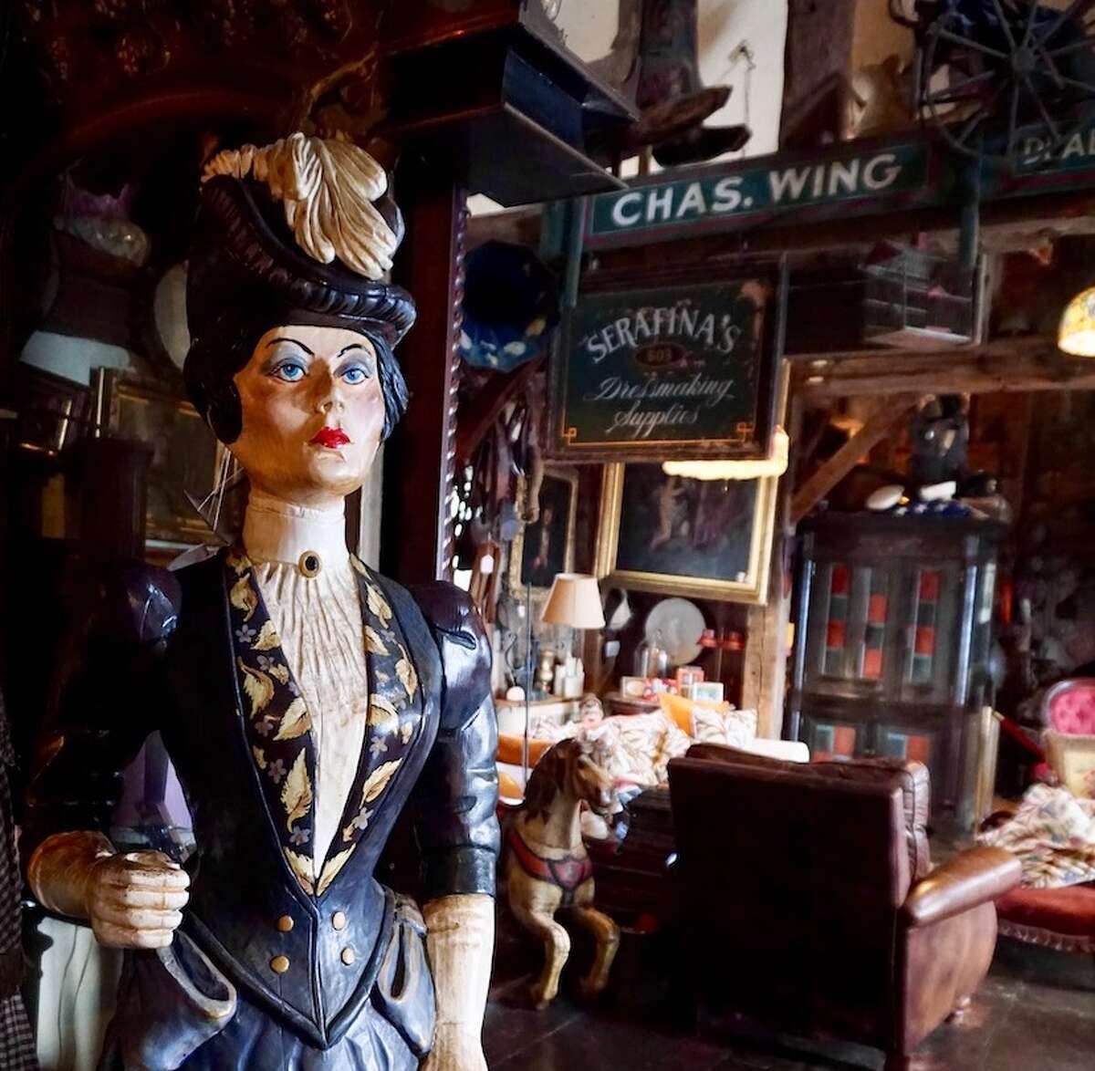 A curious mix of antiques adds to the intrigue of Wing's Castle.