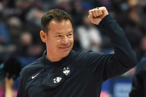 UConn's Jim Mora marvels at women's basketball coach Geno Auriemma