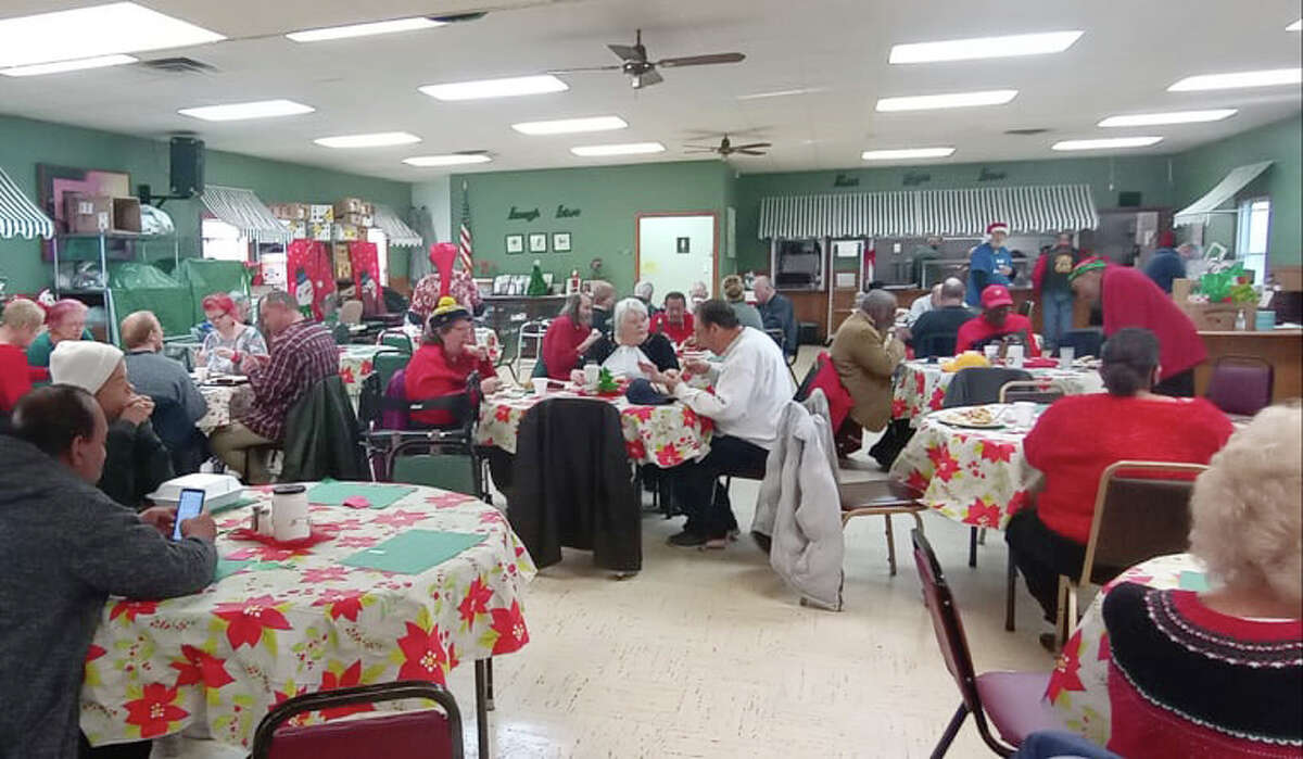 St. Ann's Senior Center was filled with Christmas cheer as area residents enjoyed a full Christmas meal. 
