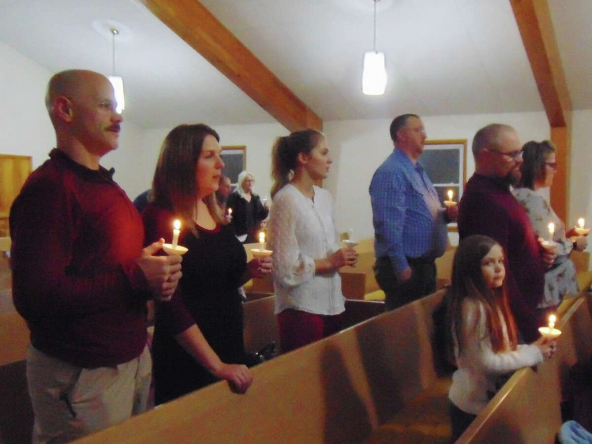 Candles lit to the song, "Silent Night," concluded the Christmas Eve Service at Chase United Methodist Church.
