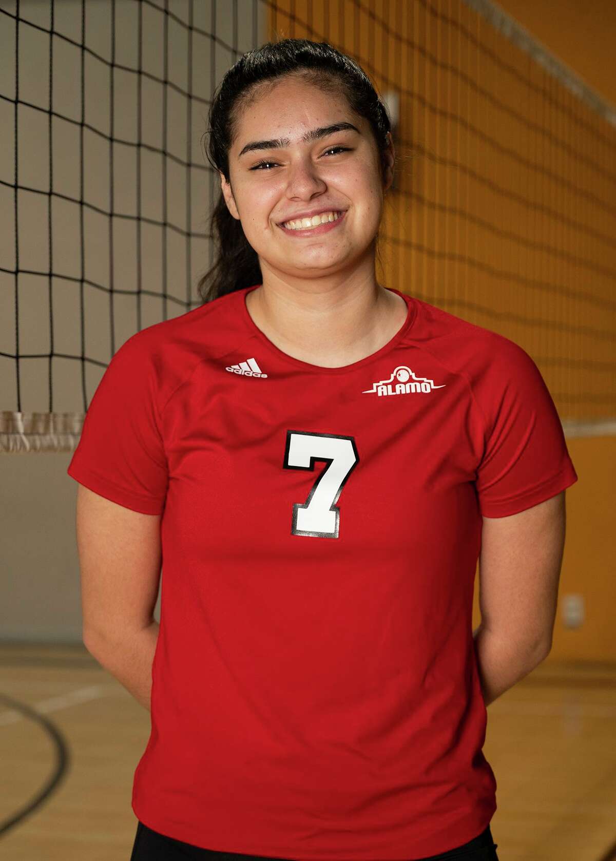 Volleyball player Valeria Ortiz poses for a feature photo, Wednesday, Dec. 22, 2021 at Laredo Athletic Complex.