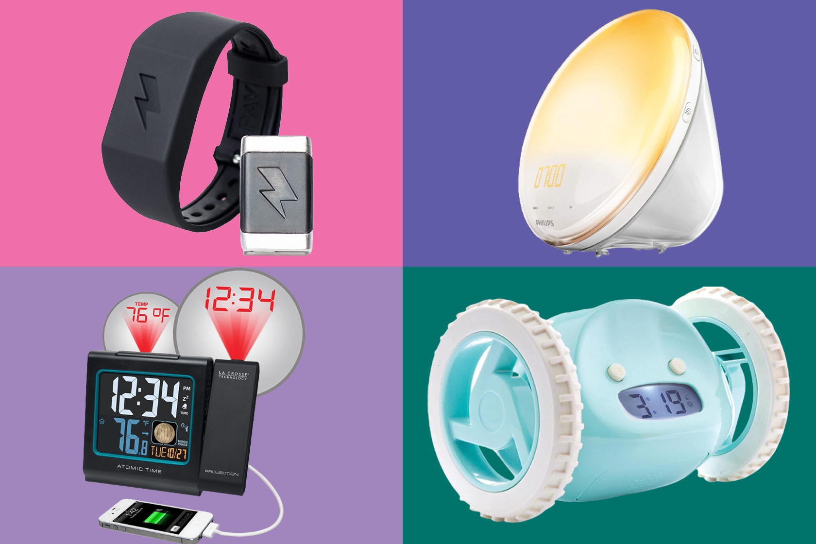 Quirky but effective alarm clocks