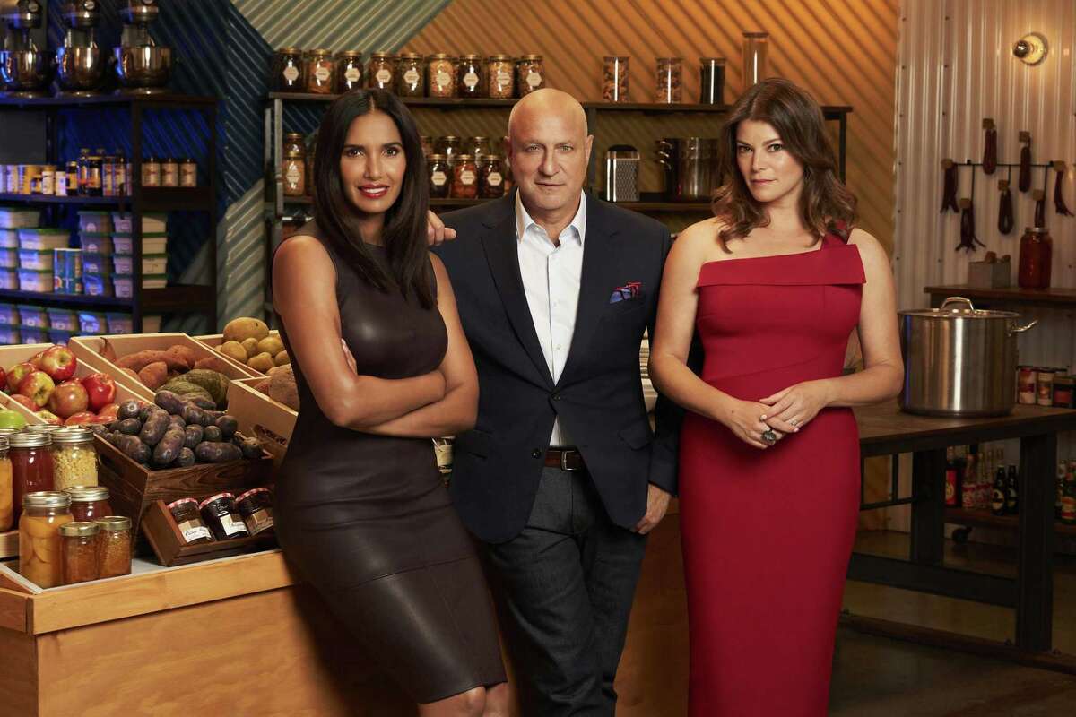 Padma Lakshmi, Tom Colicchio, and Gail Simmons, star hosts of Bravo’s “Top Chef,” were all in Houston during the taping of the new season of the hit chef competition set in Bayou City.