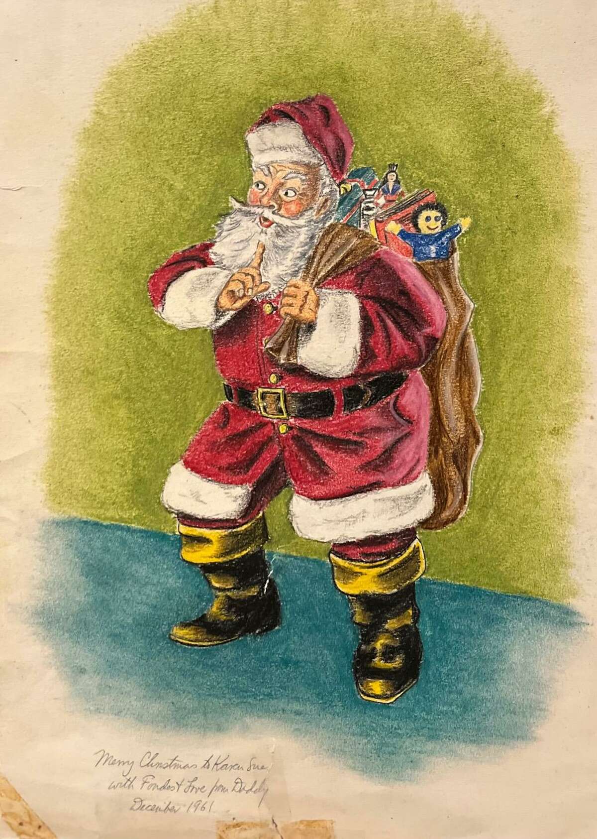 Karen Williams Currie writes about how her father Edward’s drawing of Santa still inspires her.
