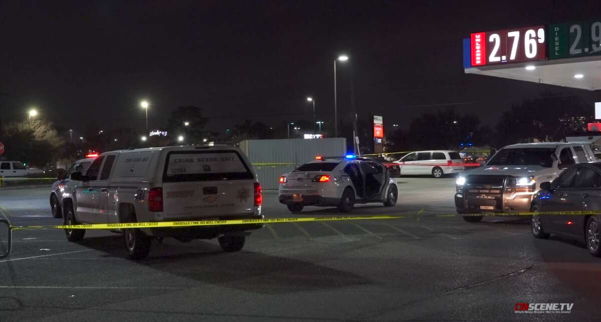 Harris County homicide investigators remained at the scene of a fatal shooting in northeast Houston Tuesday evening.