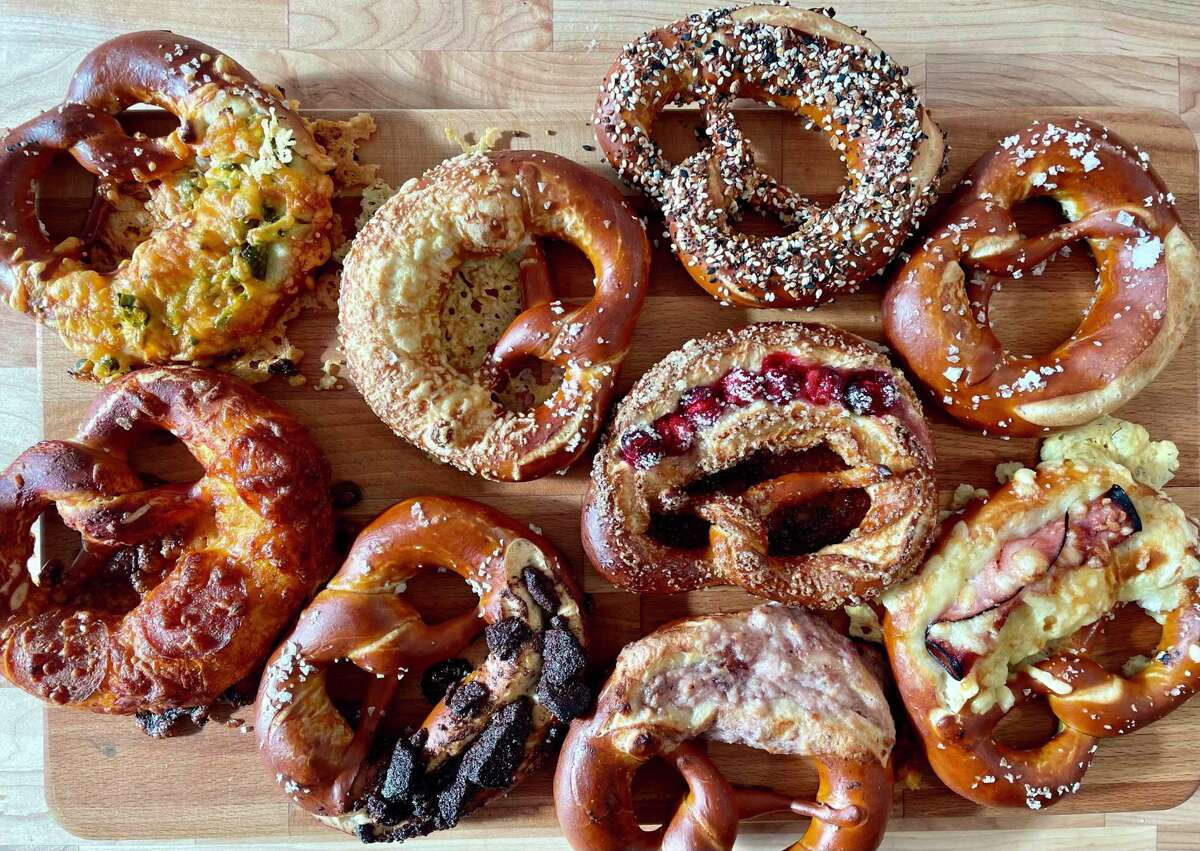 Squabisch in Berkeley sells an array of savory and sweet German pretzels.