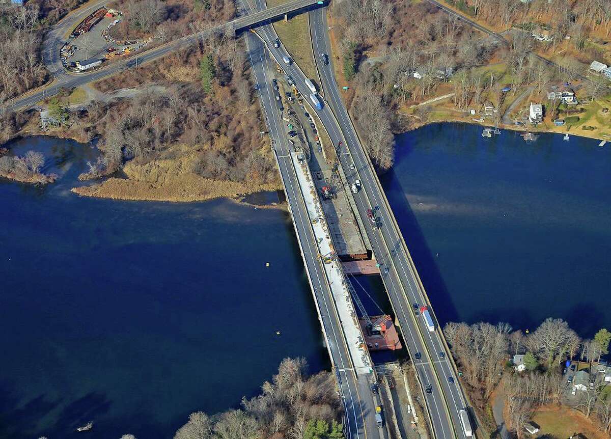 The shifting of Interstate 84 westbound traffic to the new westbound span of the Rochambeau Bridge at the Newtown and Southbury border is scheduled to occur during the night shift, the week of January 3, 2022. Eastbound traffic will remain in its current alignment until April 2022.