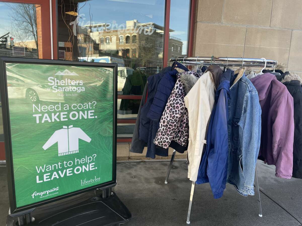 The Shelters of Saratoga has teamed up with Fingerpaint to offer coats to those in need. Those who have an extra coat, that is both warm and waterproof, are encouraged to leave one. Those in need are encouraged to take a coat.
