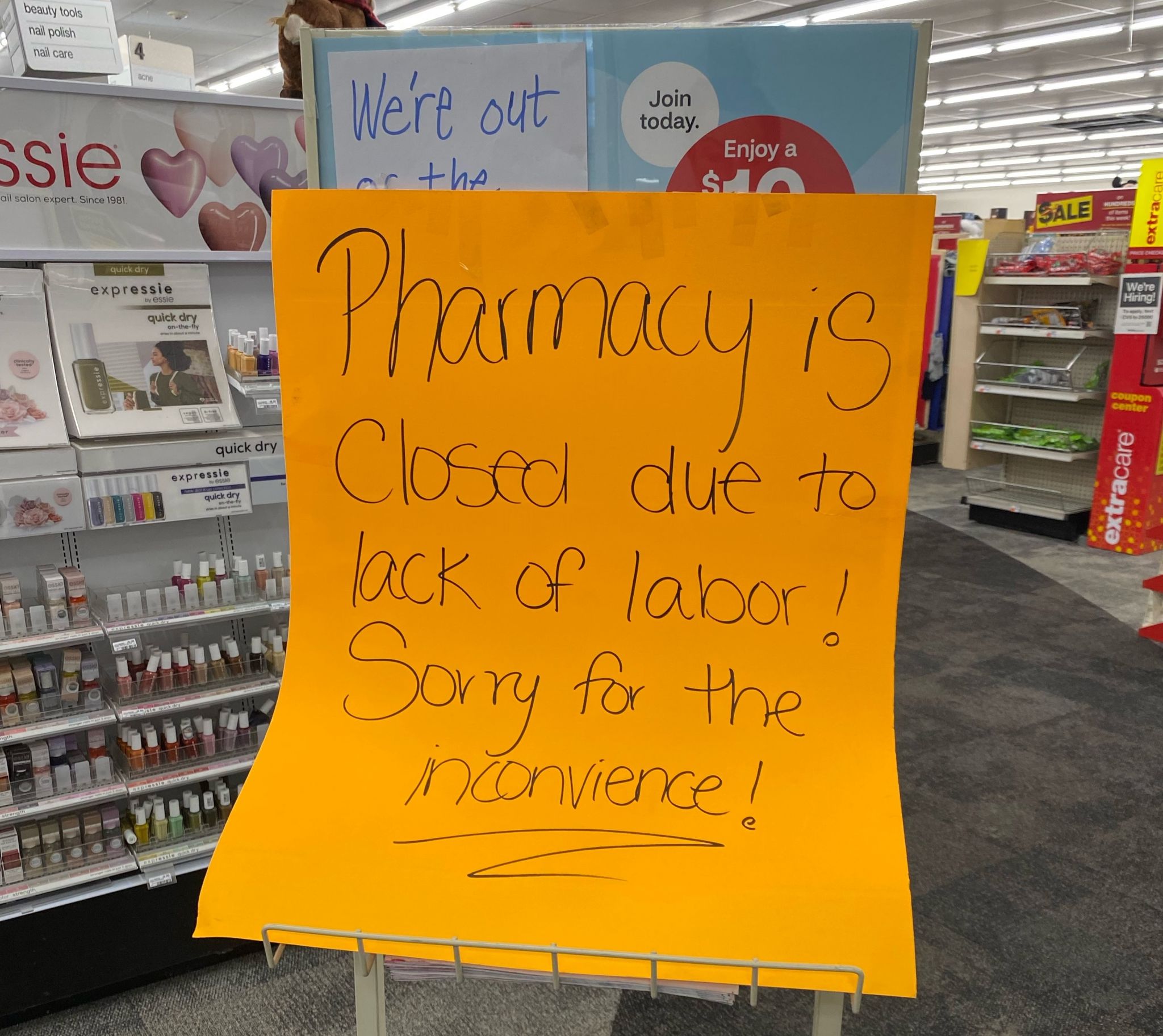 Pharmacy closes three times this week due to staff shortages - Vimarsana News