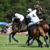 Level Select CBD's Santiago Torres, left, controls the ball during the season-opening match at the Greenwich Polo Club in Greenwich, Conn. Sunday, June 6, 2021. Level Select CBD played Palm Beach Equine in the East Coast Bronze Cup 2021 match before a sold out crowd.