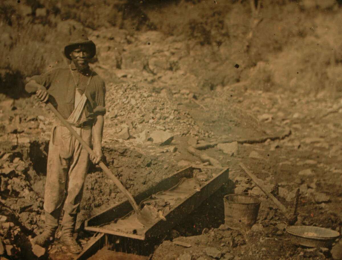 This Quarter plate daguerreotype from 1852, titled African American Miner. Photo Courtesy Seaver Center for Wester Research, Los Angeles County Museum of Natural History