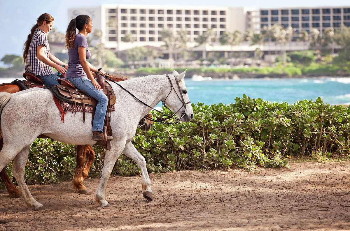 Horseback riding at Turtle Bay Resort on the north shore of Oahu
