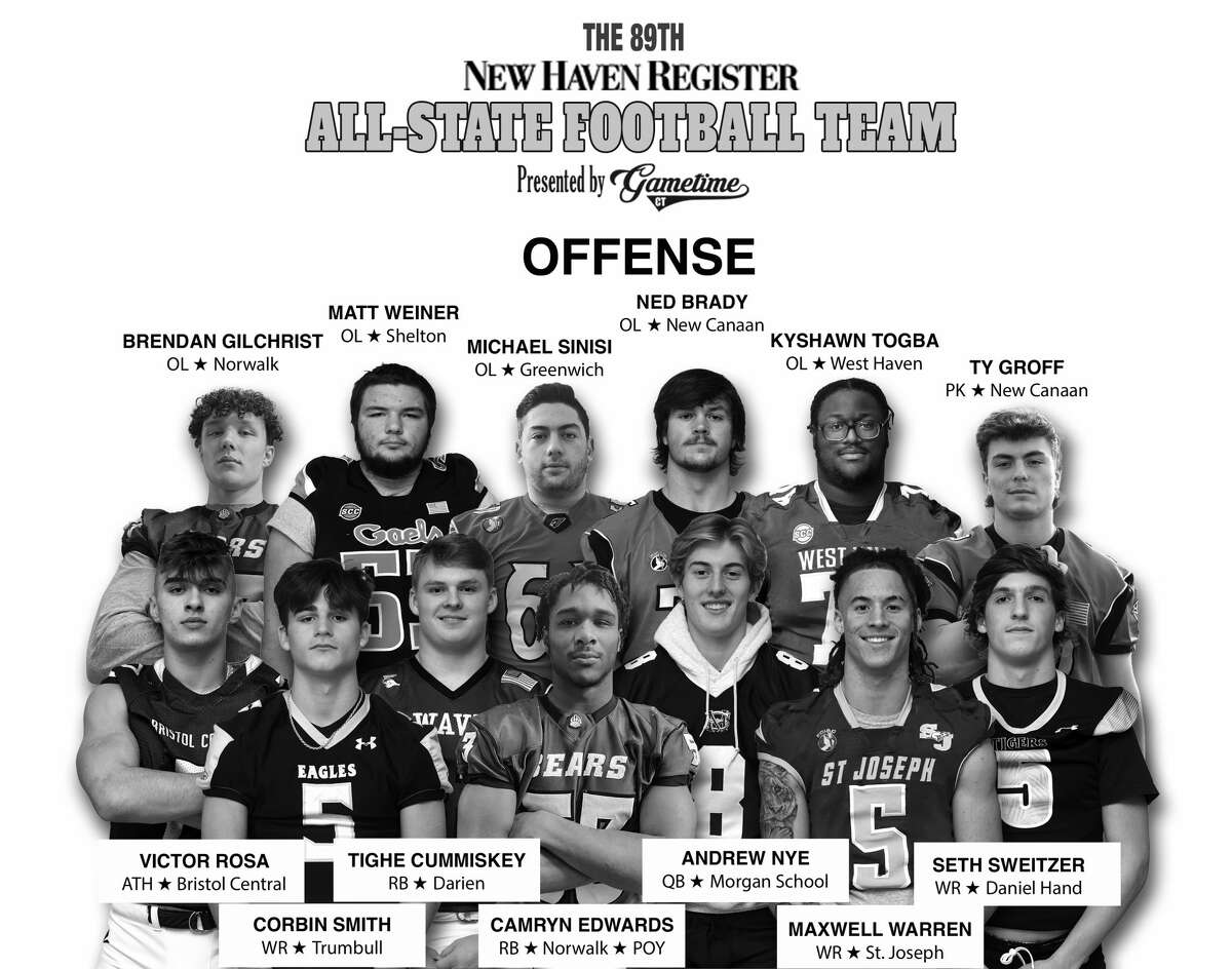 The 2021 New Haven Register All-State First Team Offense.